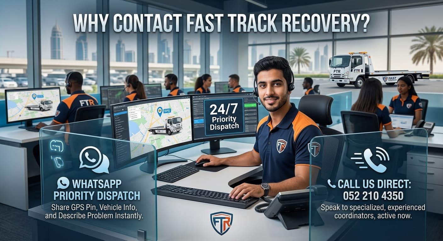 Illustration of a recovery coordinator handling vehicle recovery enquiries